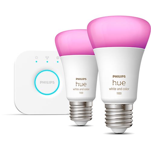 Philips Hue Branca e Colorida Ambiance E27 Starter Kit Online now