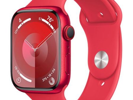 Apple Watch Series 9 GPS 45mm - Cellular - Alumínio (Product) Red | Bracelete Desportiva (Product) Red - M L Sale