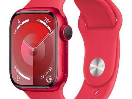 Apple Watch Series 9 GPS 41mm - Cellular - Alumínio (Product) Red | Bracelete Desportiva (Product) Red - M L Hot on Sale