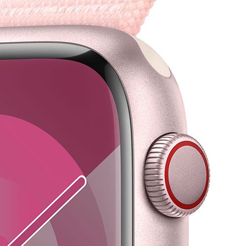 Apple Watch Series 9 GPS 45mm - Cellular - Alumínio Rosa | Bracelete Loop Rosa Supply