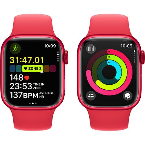 Apple Watch Series 9 GPS 41mm - Cellular - Alumínio (Product) Red | Bracelete Desportiva (Product) Red - M L Hot on Sale