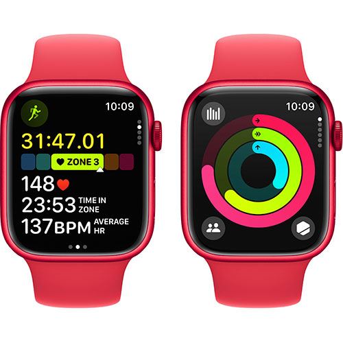 Apple Watch Series 9 GPS 45mm - Cellular - Alumínio (Product) Red | Bracelete Desportiva (Product) Red - S M Cheap