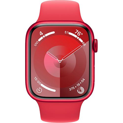 Apple Watch Series 9 GPS 45mm - Cellular - Alumínio (Product) Red | Bracelete Desportiva (Product) Red - M L Sale