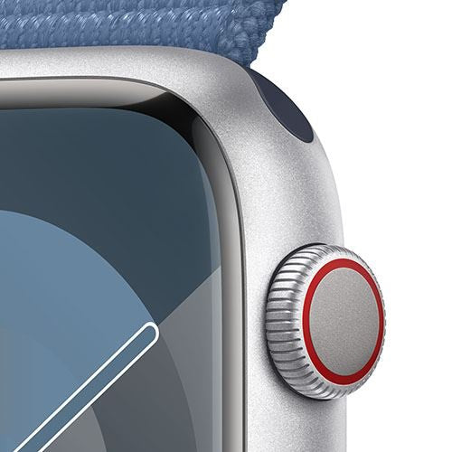 Apple Watch Series 9 GPS 45mm - Cellular - Alumínio Prateado | Bracelete Loop Azul Sale