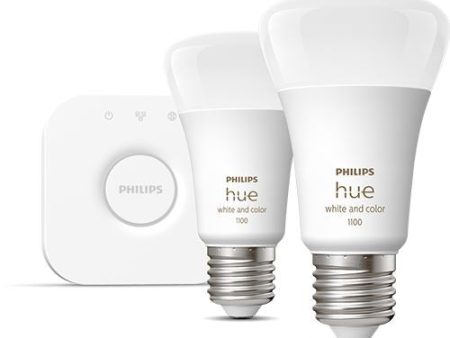 Philips Hue Branca e Colorida Ambiance E27 Starter Kit Online now