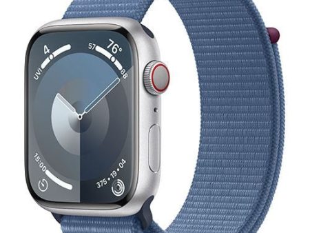 Apple Watch Series 9 GPS 45mm - Cellular - Alumínio Prateado | Bracelete Loop Azul Sale