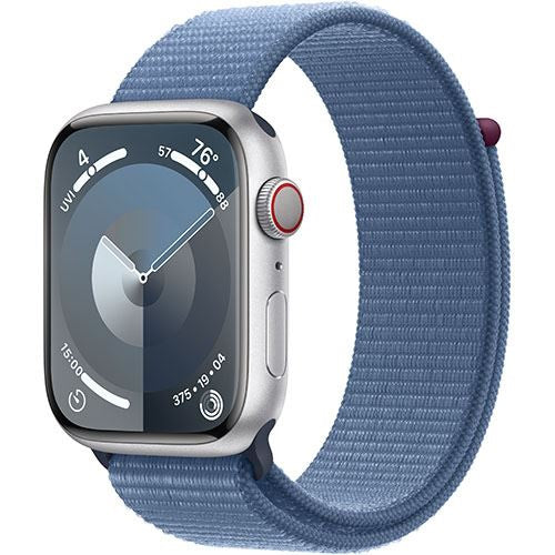 Apple Watch Series 9 GPS 45mm - Cellular - Alumínio Prateado | Bracelete Loop Azul Sale