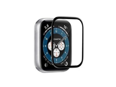 Película de Vidro Temperado com Moldura Preta Puro para Apple Watch 44mm 4 5 5 SE Discount