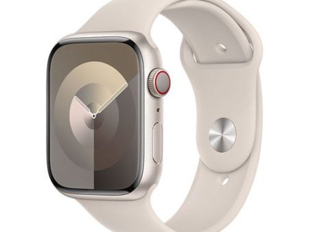 Apple Watch Series 9 GPS 45mm - Cellular - Alumínio Luz das estrelas | Bracelete Desportiva Luz das estrelas - S M Fashion