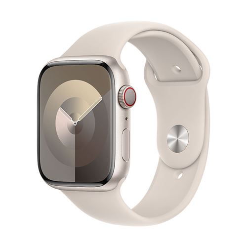 Apple Watch Series 9 GPS 45mm - Cellular - Alumínio Luz das estrelas | Bracelete Desportiva Luz das estrelas - S M Fashion